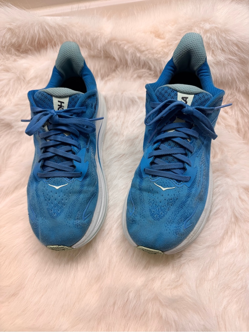 Hoka Men's Blue Lace-Up Running Sneakers
